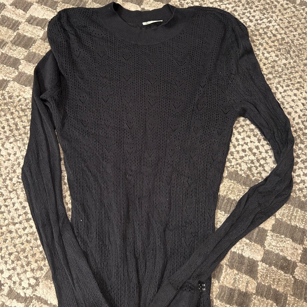 See through knit sweater
